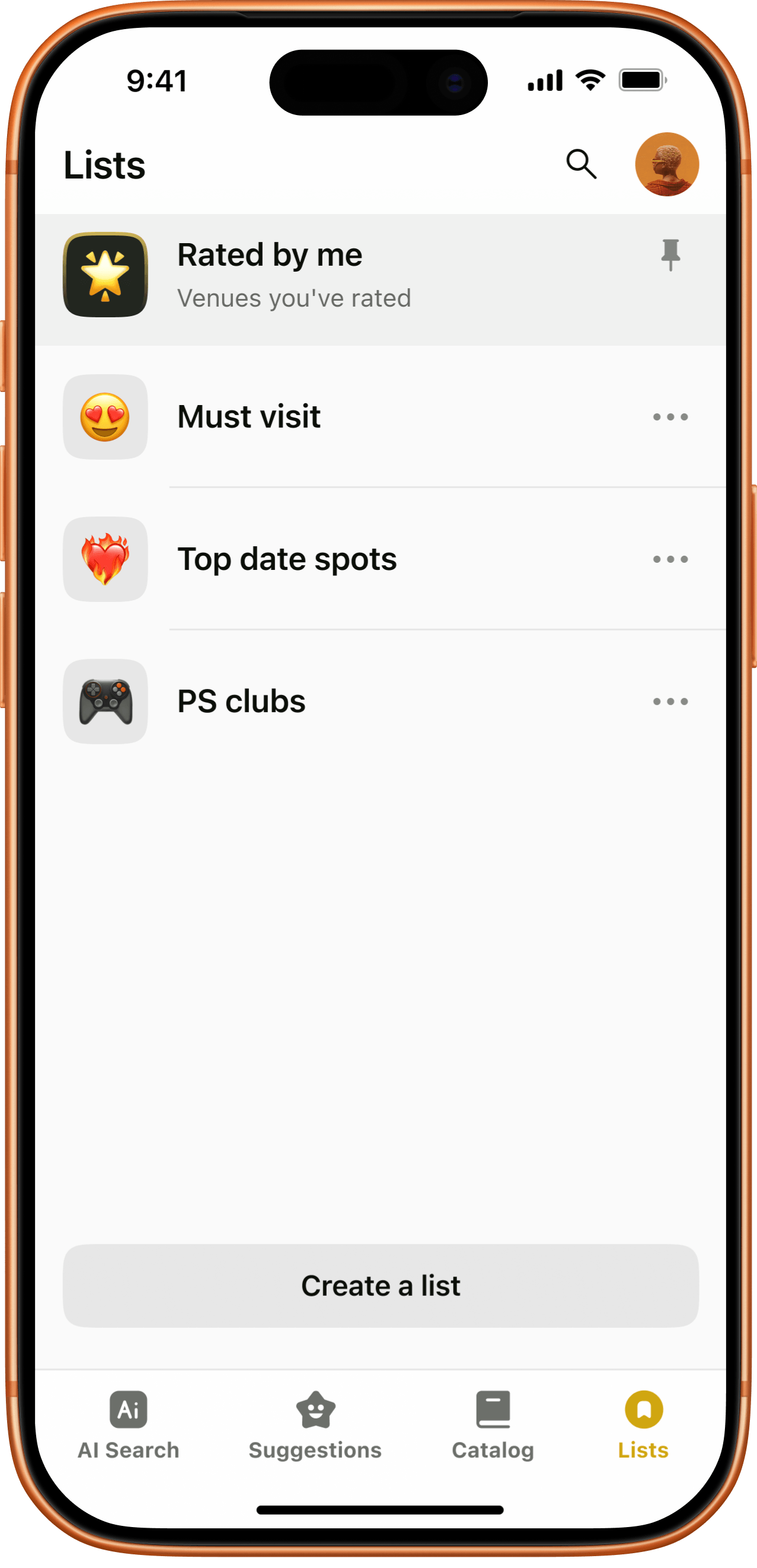 Lists - screen 2