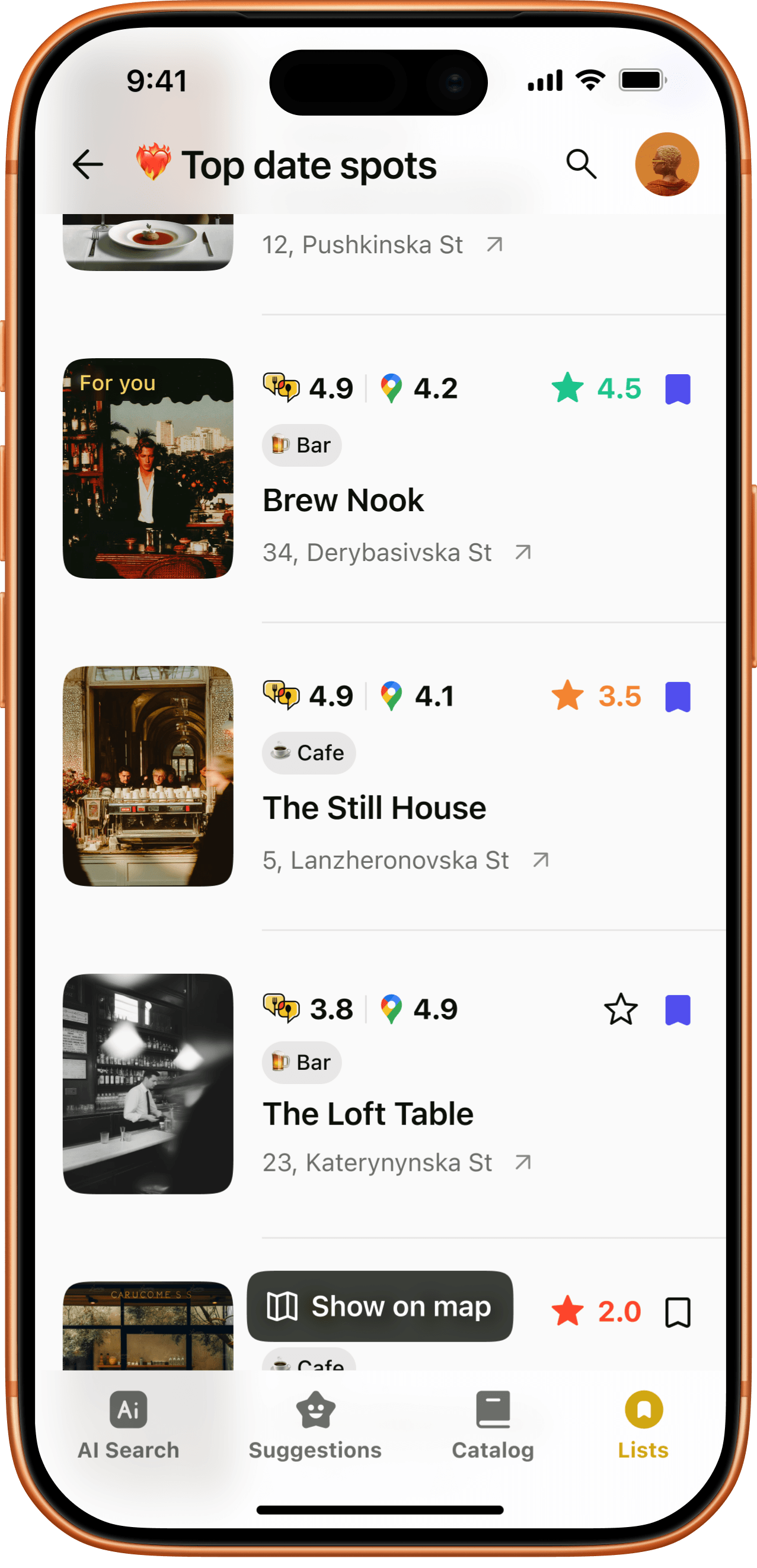 Lists - screen 3
