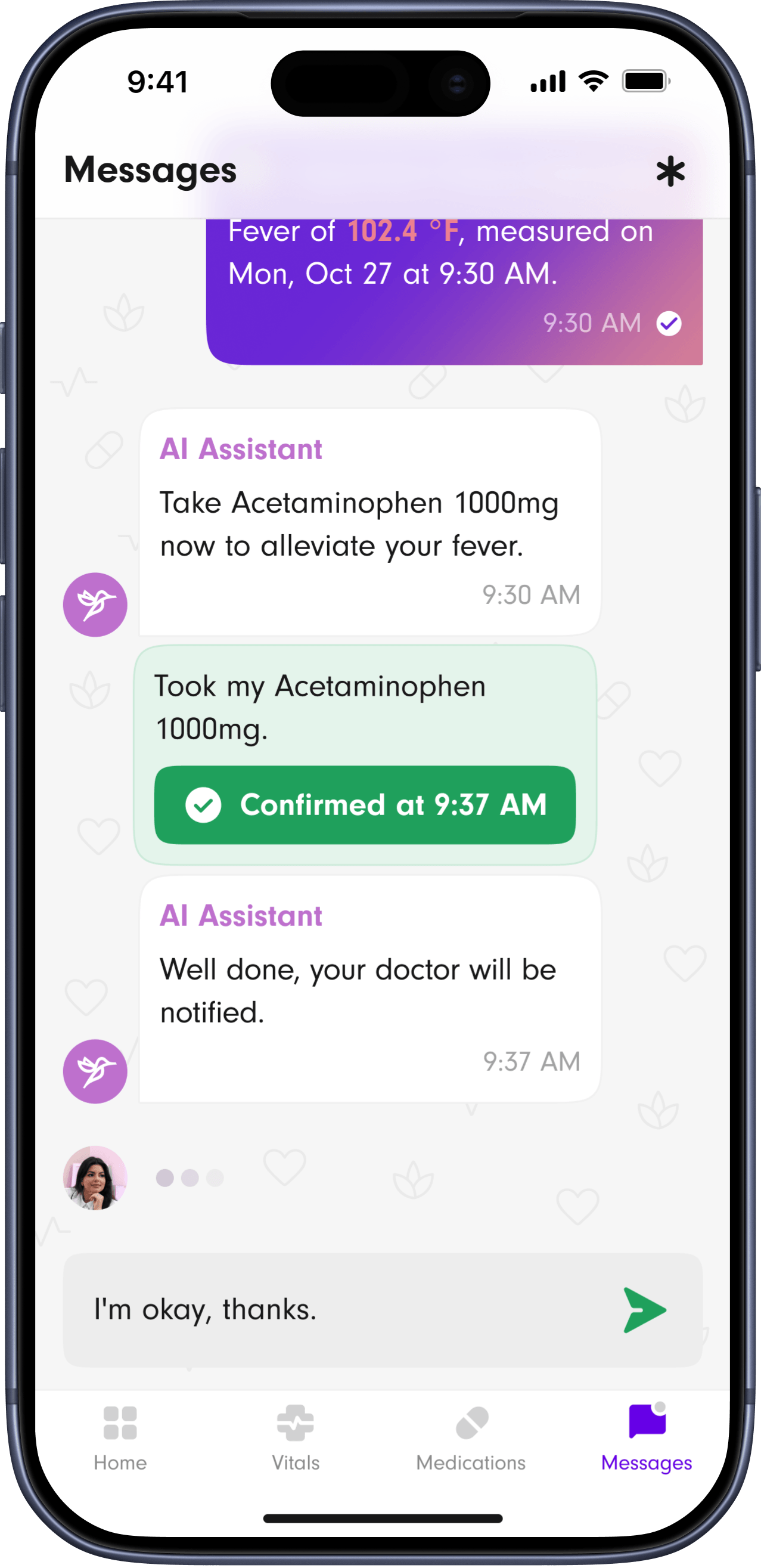 Medical app — chat
